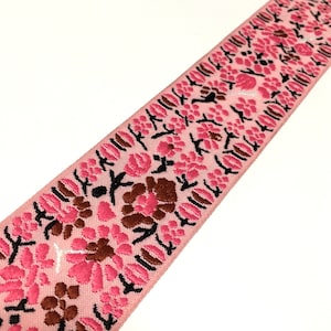 2 inch wide webbing|jacquard webbing|rose red webbing|webbing belt|webbing wholesale|bags accessories|webbing by the yards|D-0486SC