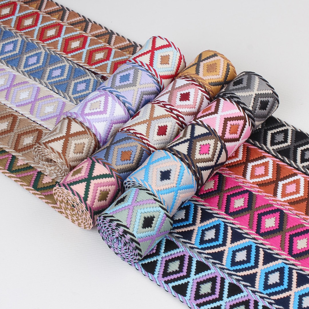 1.5 Inch Wide Diamond Pattern Webbing-double Sided Different Color ...
