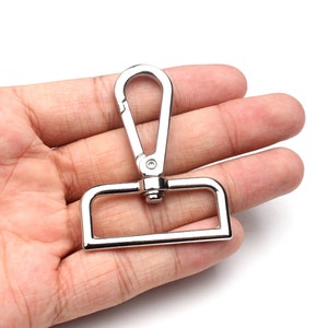 Hebilla de metal de acero inoxidable / 25MM, 50MM wide Snap Hook / Para cinturones y bolsos / Accesorios de bolsa / Accesorios de ropa / D-0822SC
