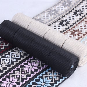 1.5 inch wide cotton webbing-Jacquard webbing for sewing-bag straps-color webbing for bag making-clothing and bag accessories -D-1056SC