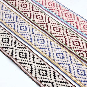 Jacquard coton sangle-1,5 pouce de large sangle-sangle ceinture-chapeau sangle-vêtements accessoires-sacs sangle-sangle par les yards-D-0858SC