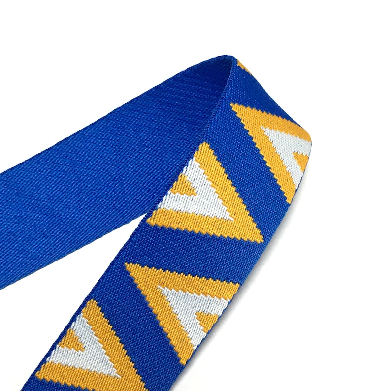 2 Inch Webbing-triangle Pattern Webbing-blue Color - Etsy