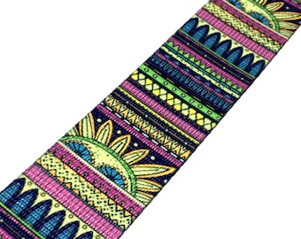 1.5 inch wide webbing|Flower shape pattern webbing|Polyester cotton webbing|colored webbing|Bag accessories|Clothing accessories|D-0751SC