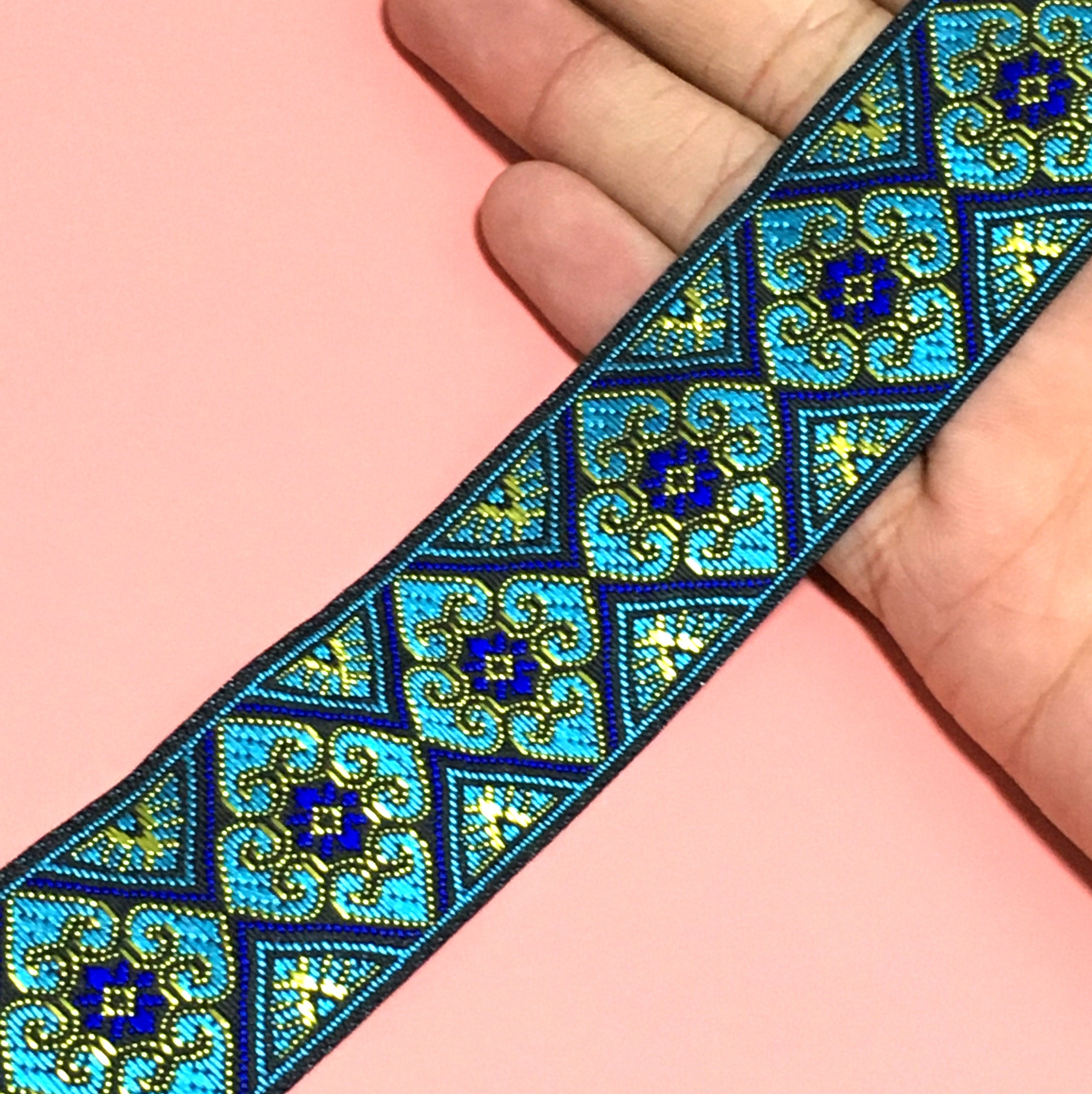 9/7 Inch Webbing|1 Yards|Color Flower Belt Webbing|Clothing Accessories|Sewing Webbing wholesale|Homeware Webbing|Garment Supplies|D-0227SC