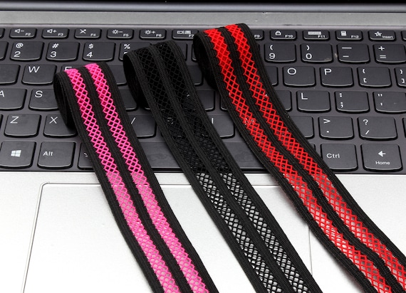 Mesh elastic band-1 inches wide elastic-colors elastic-high quality elastic band-clothing accessories-elastic band by the yards-D-0893SC