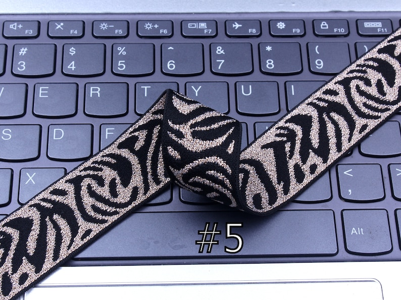 1 inch wide elastic band-gold thread elastic band-elastic webbing-sewing elastic band-clothing accessories-elastic by the yards-D-0928SC #5