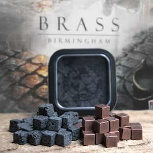Upgrade Set, Brass Birmingham Lancashire kompatibel, Lava and Metall Rohstoff Cubes