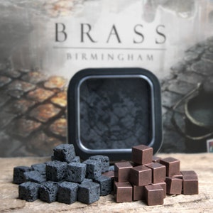 Upgrade Set, Brass Birmingham and Lancashire compatible, Lava and Metal Resource Cubes