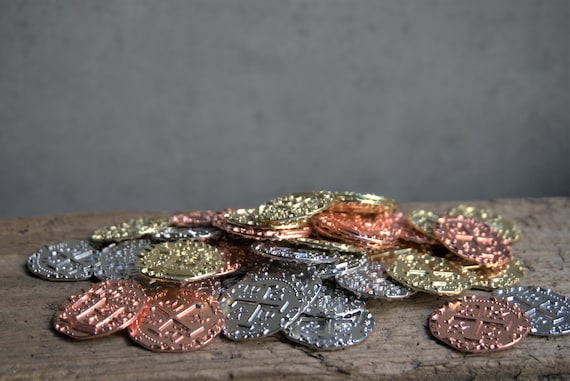 特大サイズの金属コイン - 金、銀、銅（10枚セット） - Etsy 日本