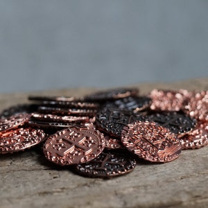 Metal Copper Coins - Pirate Treasure - Coin Set for Gaming, Treasure Hunt and more