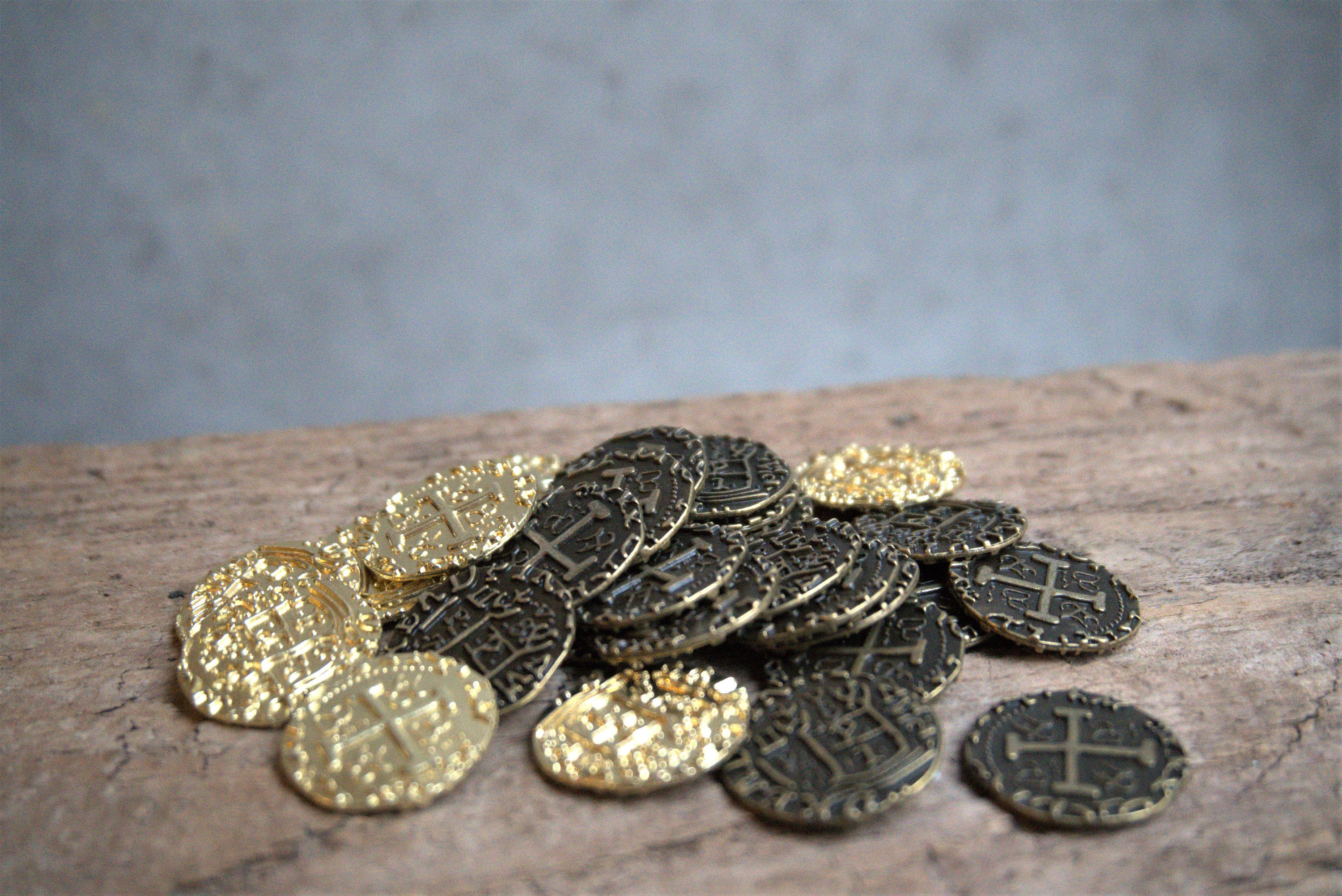 Metal Gold Coins Pirate Treasure Coin Set for Gaming | Etsy