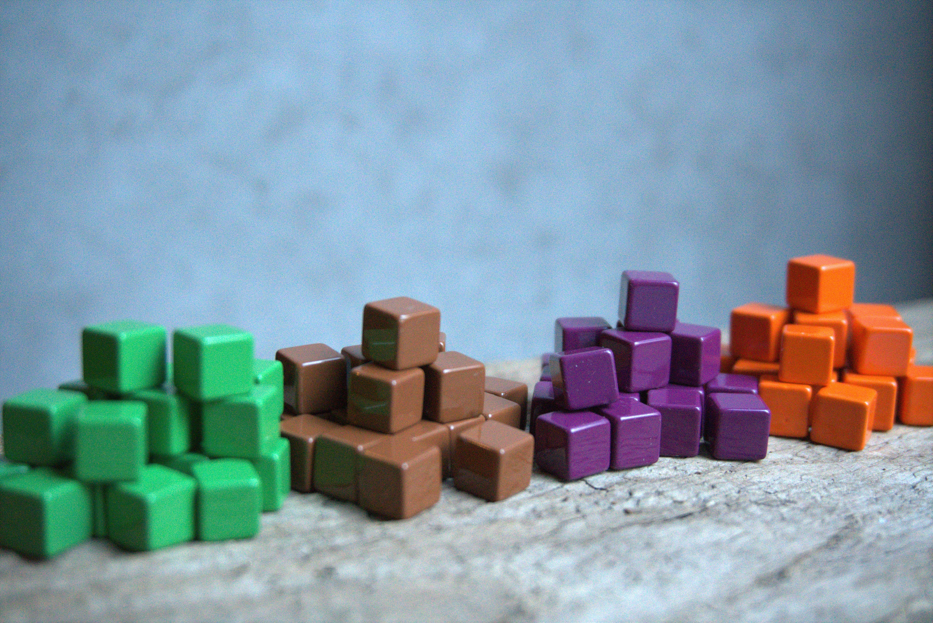 Metal Cubes for board games, 8mm, resource/ component upgrade set (8mm, 25/50 pieces, choose your colour)