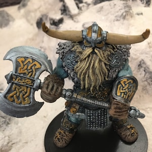 Frost Giant Bodyguard by Reaper Bones / painted miniature 28mm scale / Dungeons & Dragons / DnD or other Tabletop Games