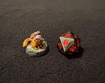 Mage Cat Companion / Painted 32mm miniature for Dungeons and Dragons DnD / Wizard Familiar