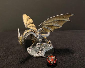 Clockwork Dragon de Pathfinder Deep Cuts / Miniatura pintada de 28 mm para Dungeons and Dragons DnD / Construcción de gólem de hierro con jefe robot steampunk