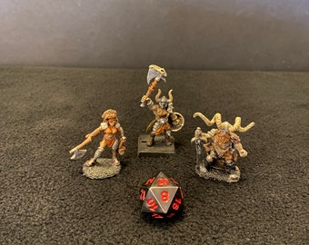 Orlath Hoarbeard of Kjord and other Vikings  by Reaper / Painted 28mm miniature for Dungeons and Dragons DnD / Barbarian Fighter warrior