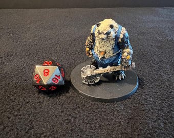 Sacred Warrior from Rising Sun / Painted 28mm miniature for Dungeons and Dragons DnD / Panda Monk Kung Fu Fighter