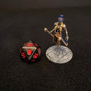 Clockwork Man by Great Grimoire / Painted 28mm miniature for Dungeons and Dragons DnD / Automaton Steampunk Warforged Noble Baron Robot