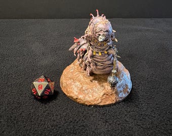 Caterpillar from Alice in Nightmareland by Great Grimoire / Painted 32mm miniature for Dungeons and Dragons DnD / Monster Abomination