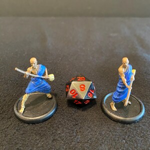Aspiring Students from Malifaux Shen Long Crew Temple of the Dawn / Painted 28mm miniature for Dungeons & Dragons DnD / monk priest