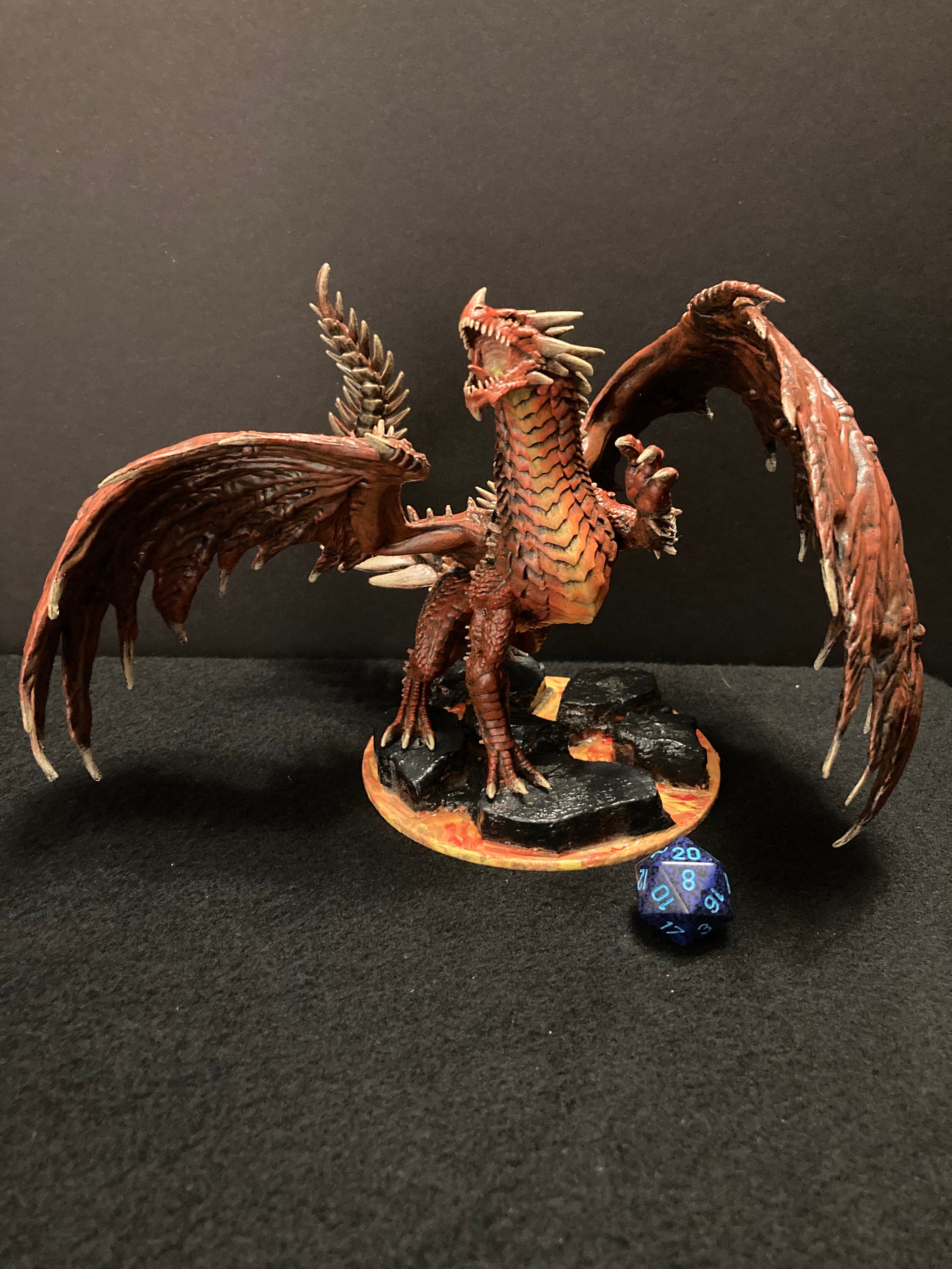 Gargantuan Red Dragon for Pathfinder by Wizkids / Painted 28mm - Etsy