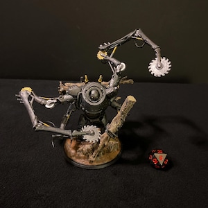 Great Cutter by Lord of the Print / Painted 28mm Miniature for Dungeons and Dragons DnD / Lumber Construct Robot Mech Steampunk Automaton