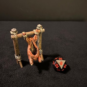 Butchered Cow / Painted 32mm Miniature Scatter for Dungeons and Dragons DnD / Marketplace Butcher Shop Town Village Accessory