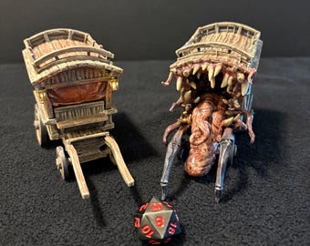 Wagon Mimic by Book of Beasts / Painted 32mm miniature for Dungeons and Dragons DnD / Monster Trap Abomination