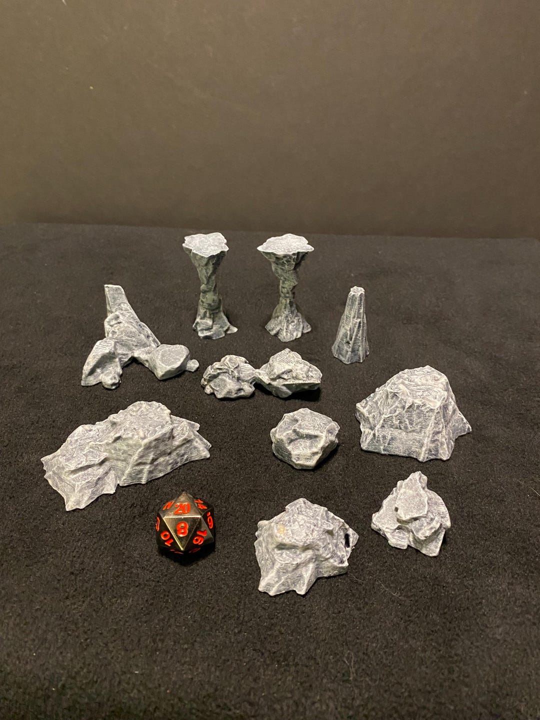Dnd Math Rocks Rocks Scatter Terrain Set by Ticktocktoken and Robegon3d / Painted 32mm ...