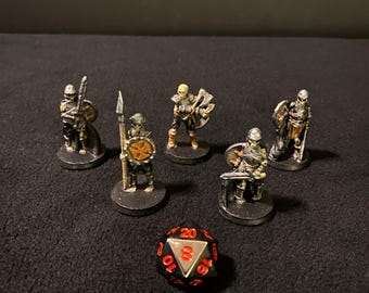 Risen Skeletons / Painted 32mm miniature for Dungeons and Dragons DnD / Undead Horde Necromancer Minions Horror Ravenloft Cemetary Graveyard