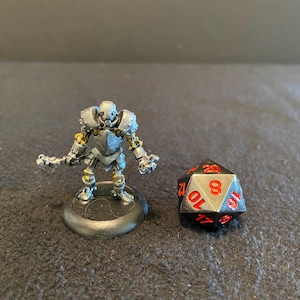 Automaton Artificer by Stonehaven / Painted 32mm miniature for Dungeons and Dragons DnD / Robot Engineer Clockwork Aeor Construct Warforged