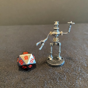 Jeeves, Clockwork Robot by Reaper / Painted 32mm miniature for Dungeons and Dragons DnD / Robot Construct Warforged Ancient Aeor Automaton