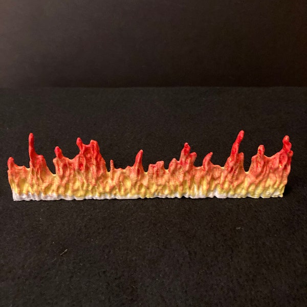 Wall of Fire Spell Effect / Painted 28mm miniature scatter for Dungeons and Dragons DnD / Magic Sorcery Battlefield Marker DM Tool