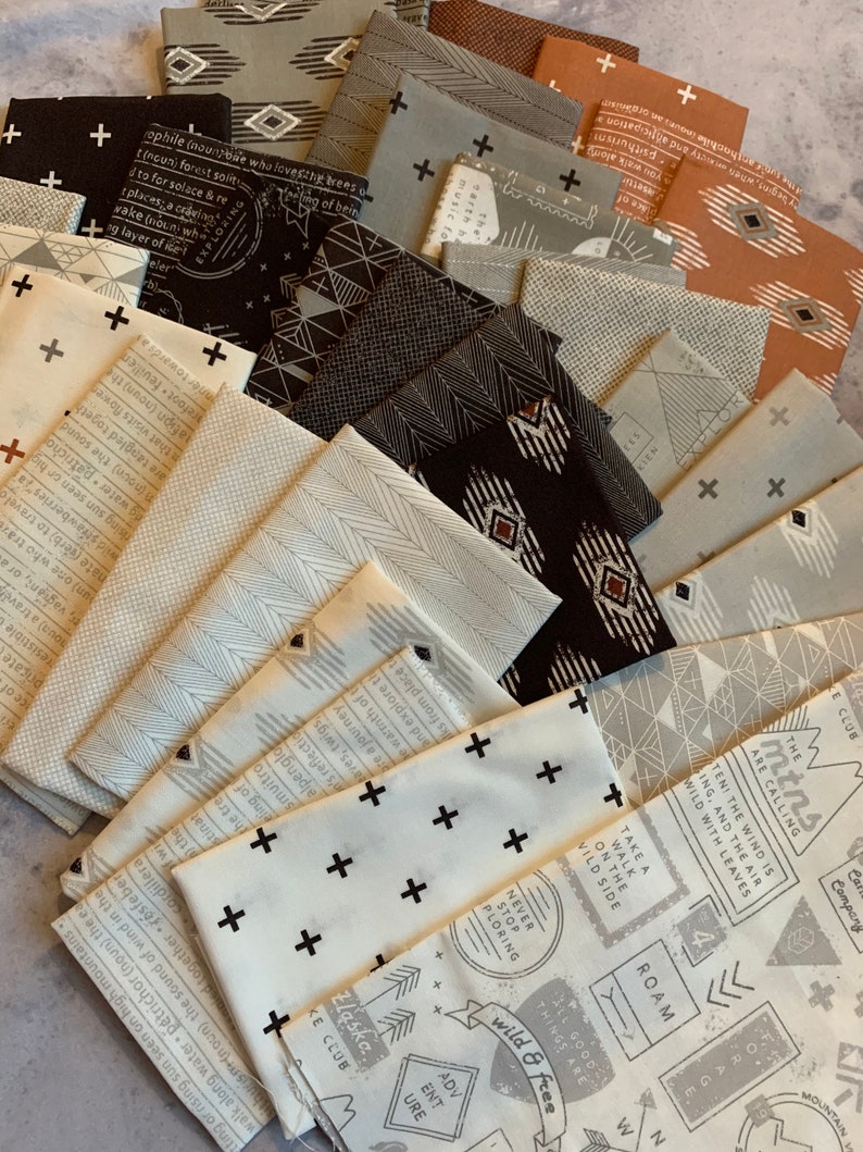 Smoke and Rust Fabric Collection Fat Quarter Bundle Etsy