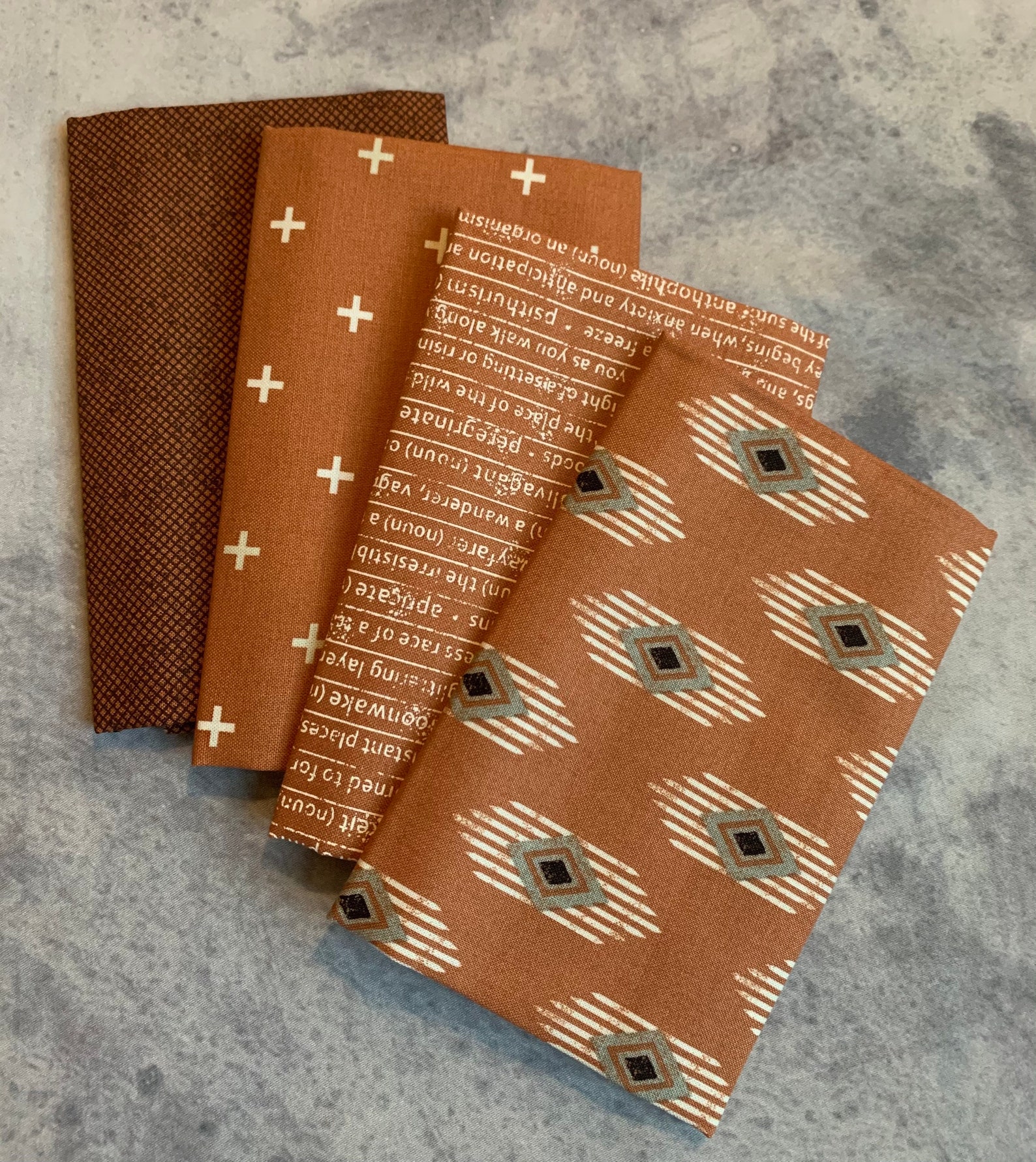 Smoke and Rust Fabric Collection Fat Quarter Bundle Etsy