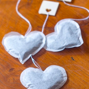 Heart Shaped Tea Bags, Handmade, Eco-Friendly, Biodegradable Wedding Favours