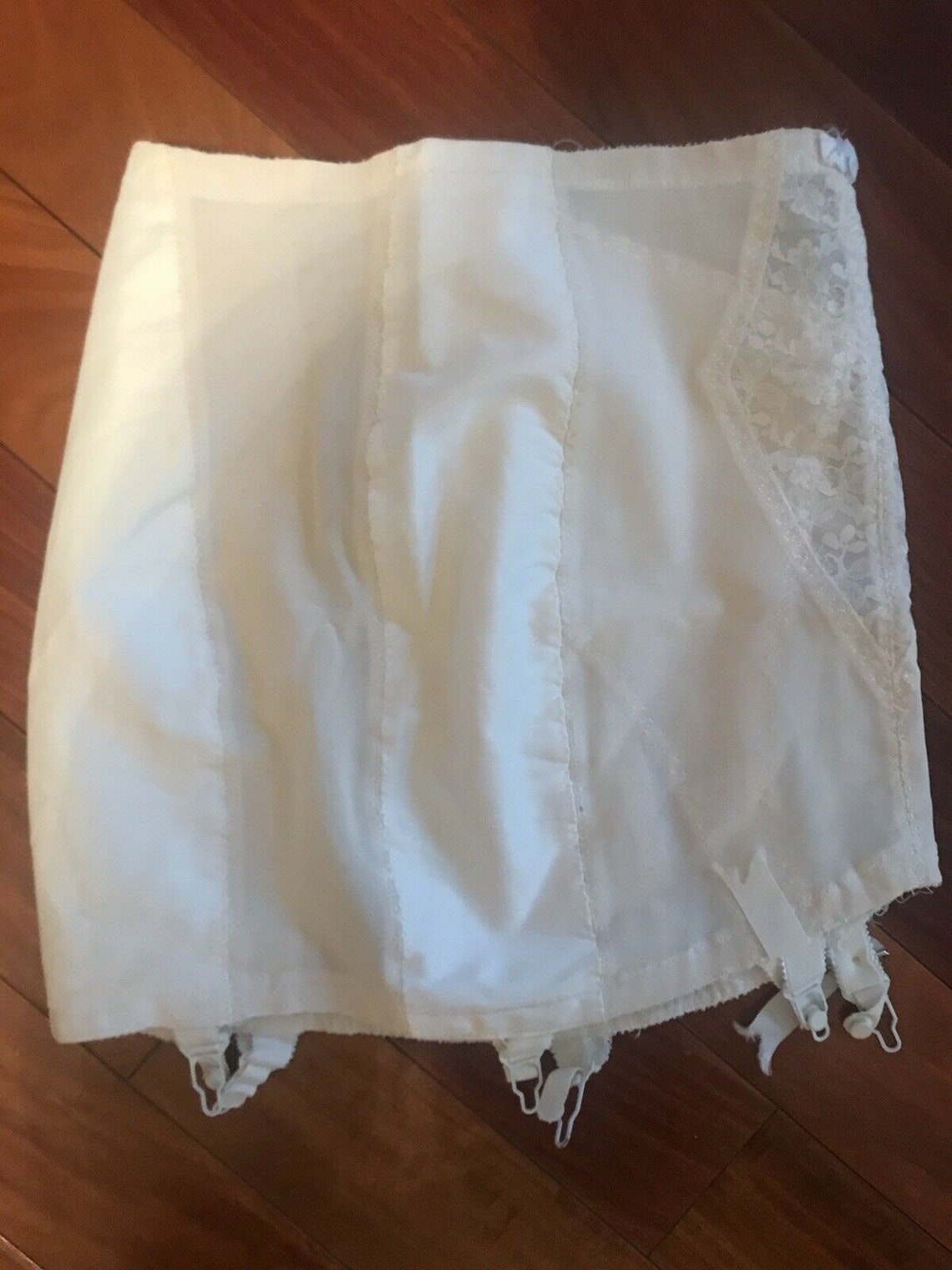 Vintage Satin Lace high waist paneled Bien Jolie panty Girdle Etsy