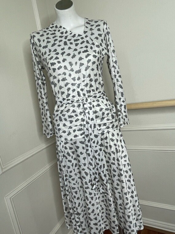 vintage HALSTON V Silky Poly Nylon Sheep Print No… - image 8