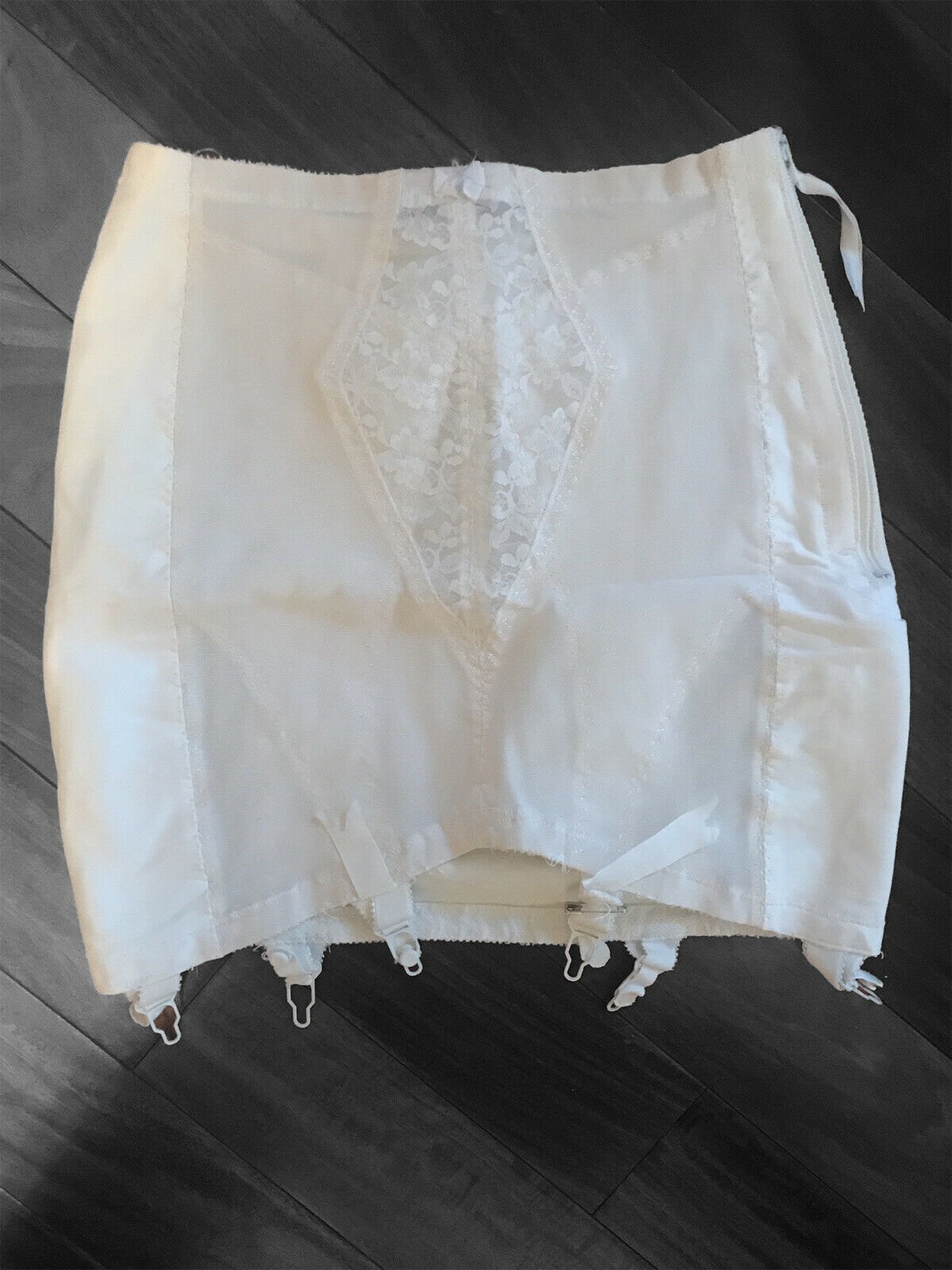 Vintage Satin Lace high waist paneled Bien Jolie panty Girdle Etsy