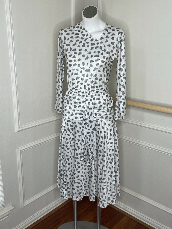 vintage HALSTON V Silky Poly Nylon Sheep Print No… - image 10