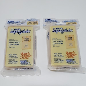 Esponjabon T.taio Oatmeal / Avena  2 pcs Bundle 4.2 oz