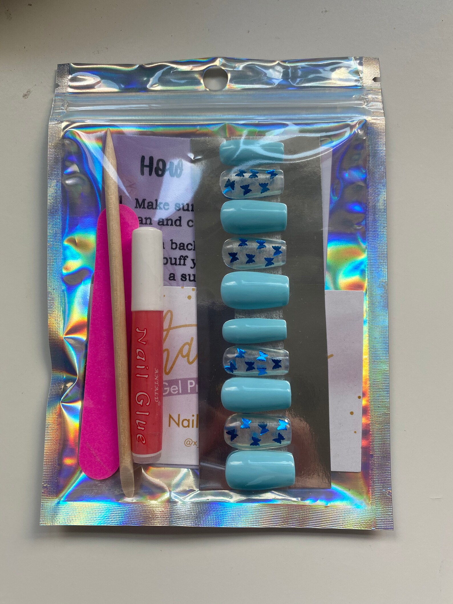 Butterfly Dream Gel Press On Nails Etsy