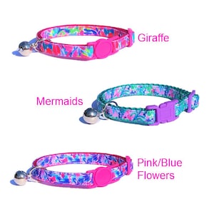 Cat Collar with Breakaway Buckle | Alligators | Giraffe | Fancy Flowers | Sailboats | Other Prints