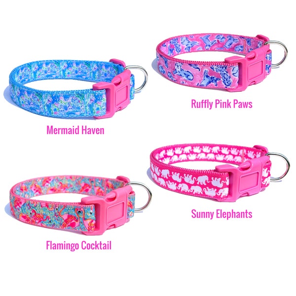 Dog Collar and/or Leash | Mermaids | Pups | Elephants | Flamingos | Pineapples | Parties | Coral