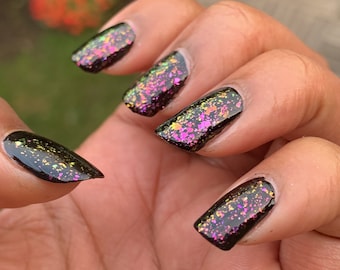Pink Grün Orange Lila Chamäleon Chrom Flakie Nagellack Topper Nagellack UK Indie Nail Brand 5ml und 10ml Flaschen Geschenkideen 2026