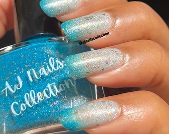 Blau Türkis Grün Grau Thermo Nagellack Lack Farbwechsel Nägel 5ml und 10ml Flaschen UK Indie Brand Vegan Glitter Flakies Art 2026