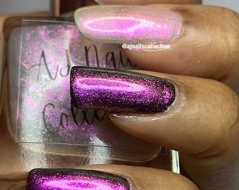 Lila Rosa Bronze Orange Nagellack Nagellack Topper 5ml und 10ml Flaschen UK Indie Nail Brand verschieben Nagelfarben Vegan Sommer 2026