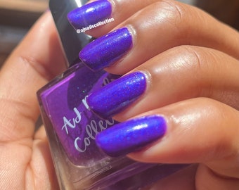 Lila mit Blau Schimmer Nagellack Lack 5ml und 10ml Flaschen UK Indie Nail Brand Fun Nail Art Vegan Sommer 2026 Geschenkideen Maniküre