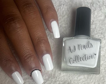 Weiß Creme Nagellack Nagellack 5ml und 10ml Flaschen Nail Stamping Vegan Kosmetik UK Indie Brand Maniküre Sommer Nail Art 2026 Geschenke