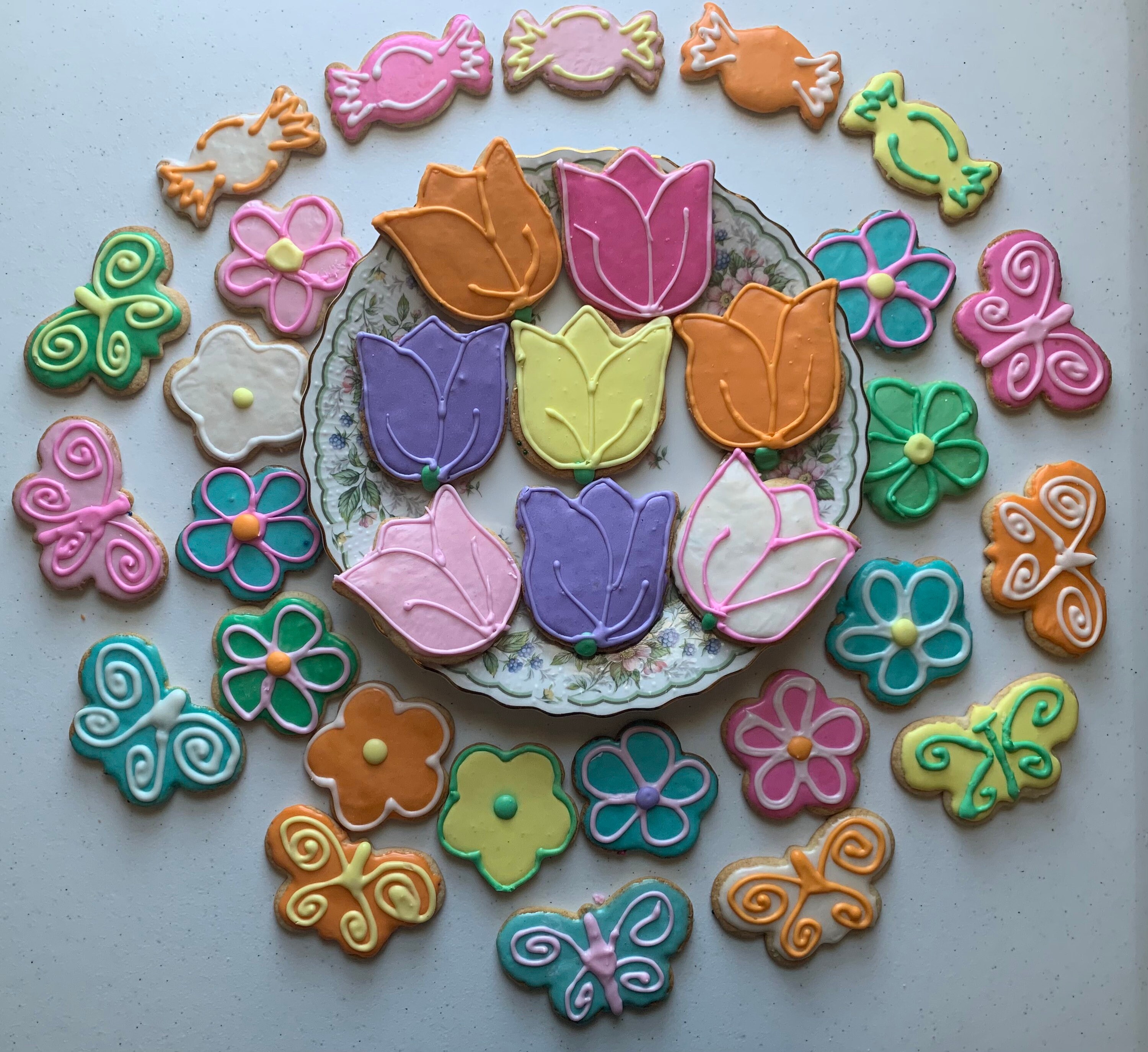 Summer flower garden decorated sugar cookies Etsy
